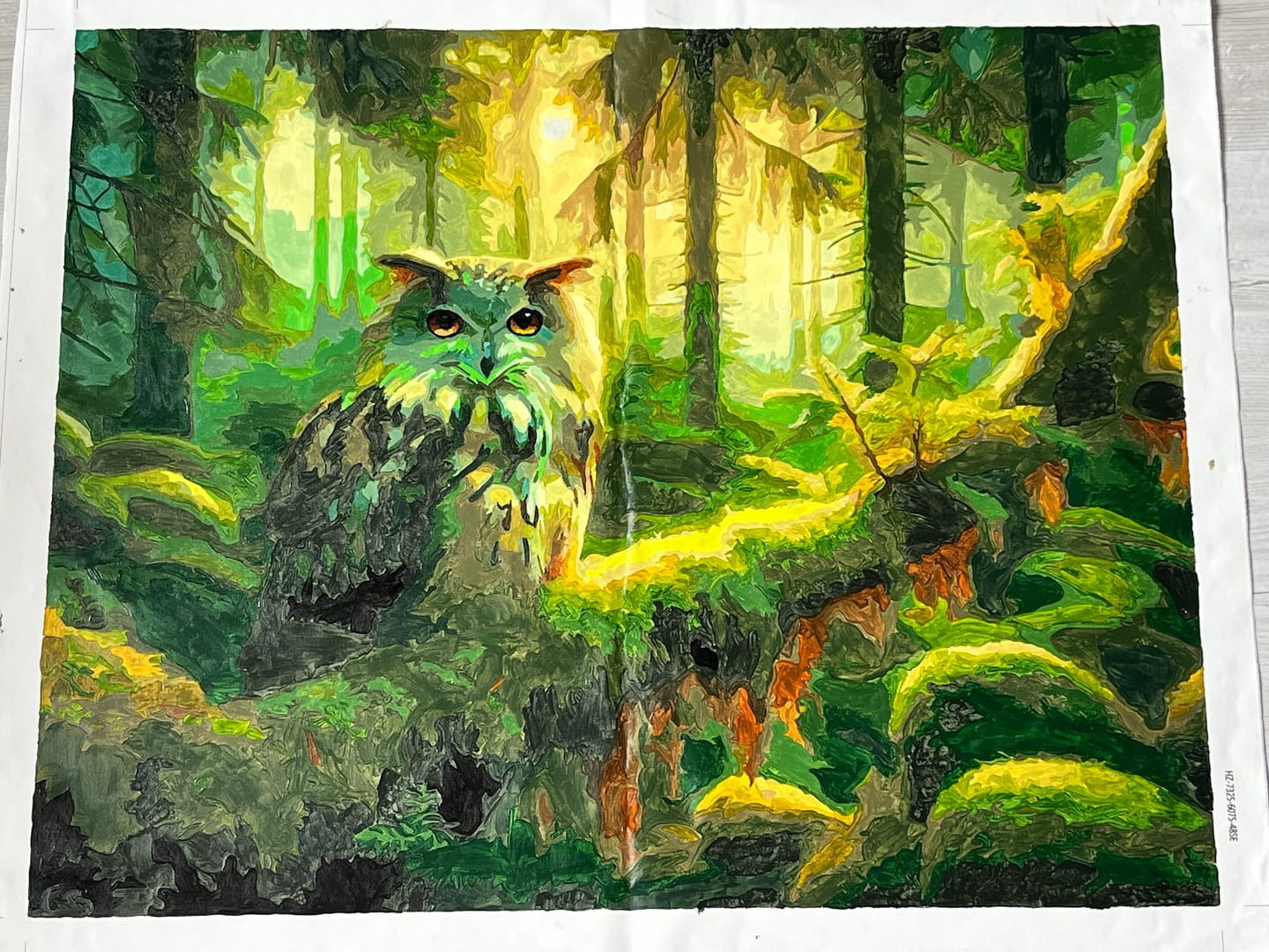 Customer photo review of Eule auf Ast - Malen nach Zahlen