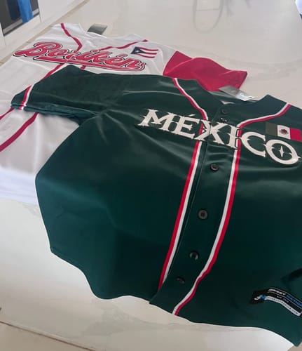Customer photo review of Mexico Custom Baseball Jersey