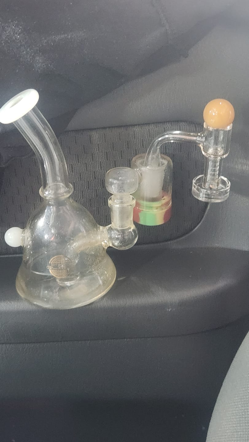 Customer photo review of HONEYSUCKLE BEVEL QUARTZ BANGER - 90° DEGREE | BL