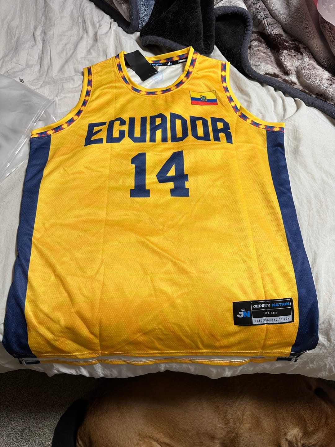 Customer photo review of Ecuador Custom Basketball Jersey