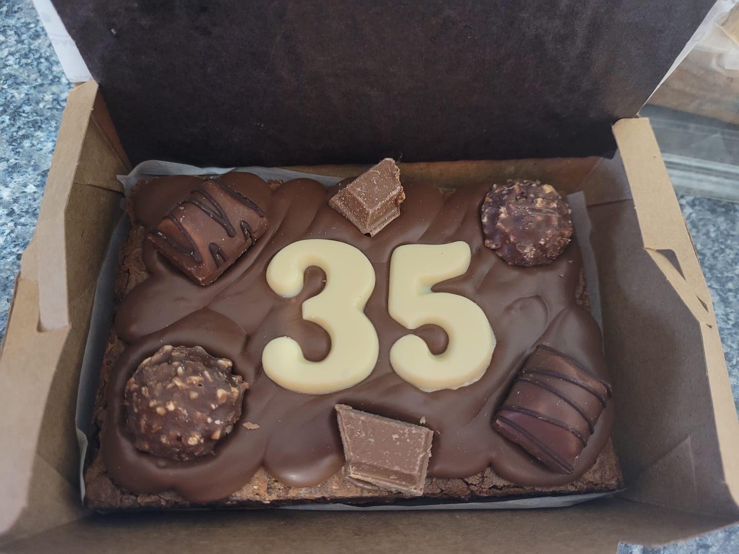 Customer photo review of Mini birthday brownie