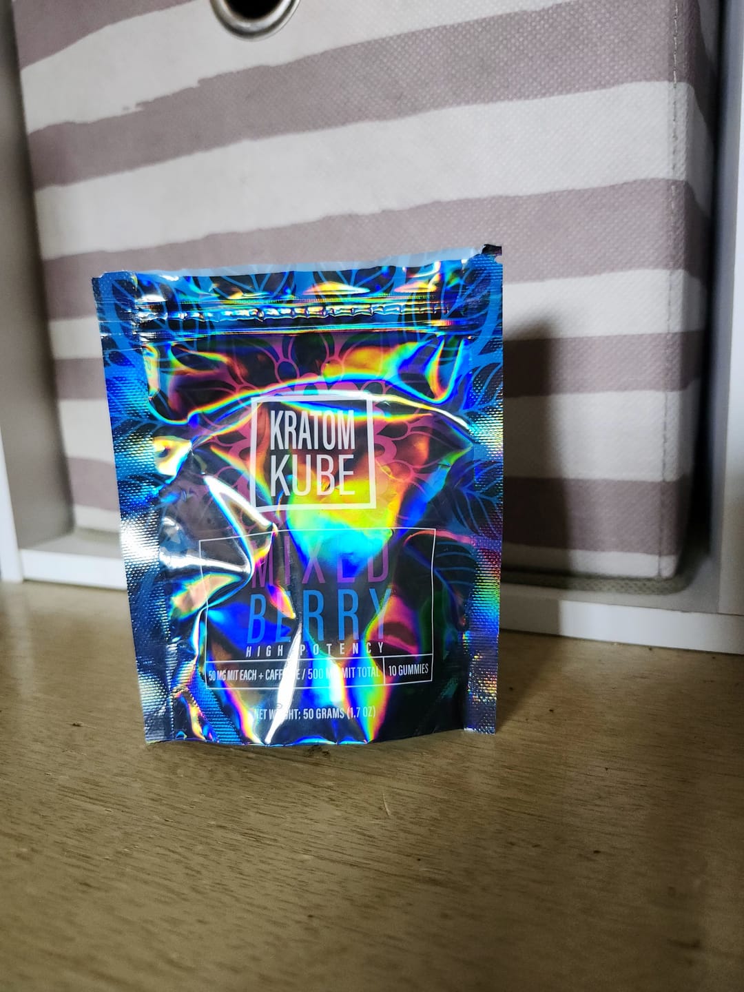 Customer photo review of Kratom Kube - Mixed Berry with Energy - 10 Gummy Pack