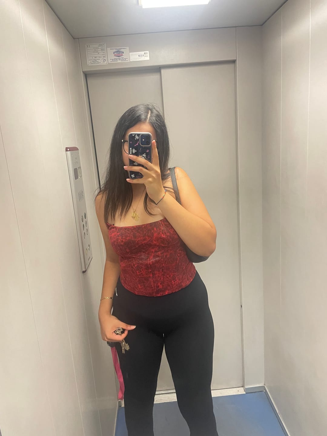 Customer photo review of Leggings a Zampa di Elefante Nero