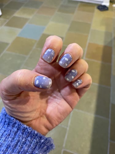 Customer photo review of Cloudy Day | Super Jellies DIY Semi Cured Gel Nail Wrap