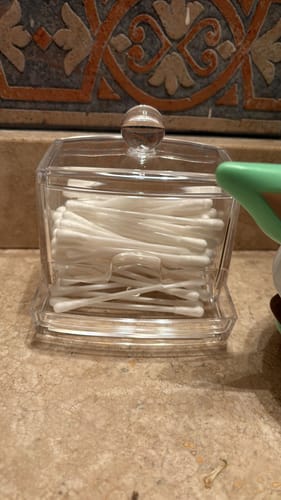 Customer photo review of Organizador Porta Hisopos De Acrílico Reforzado