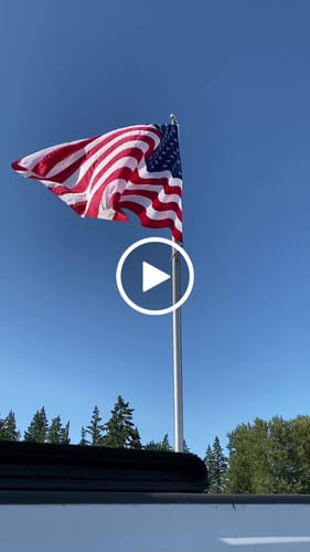 Customer video review of 10x15ft Sewn Nylon American Flag