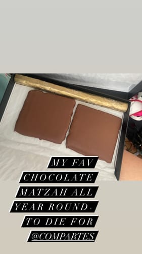 Customer photo review of Chocolate Covered Matzo Gift Box