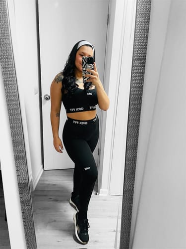 Customer photo review of Leggins PANDA Sigtature Stripe