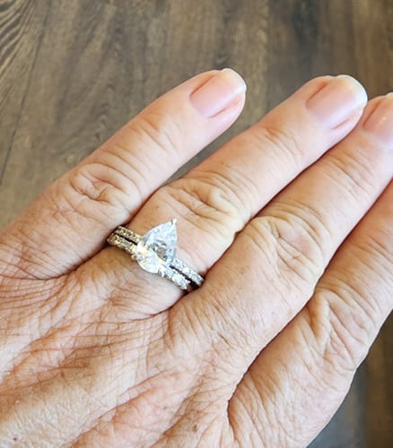 Customer photo review of Art Deco CZ Eternity Ring in Sterling Silver