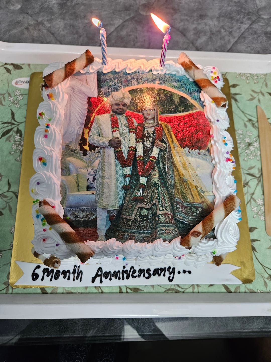 Customer photo review of Customized Photo Cake