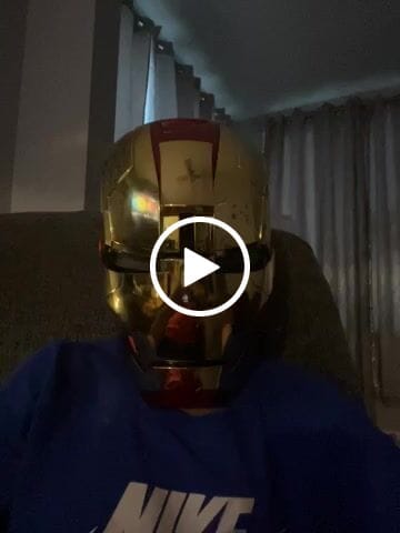 Customer video review of Autoking Mk5 ironman helmet |  Voice Control | 4/8 Multi-piece Opening