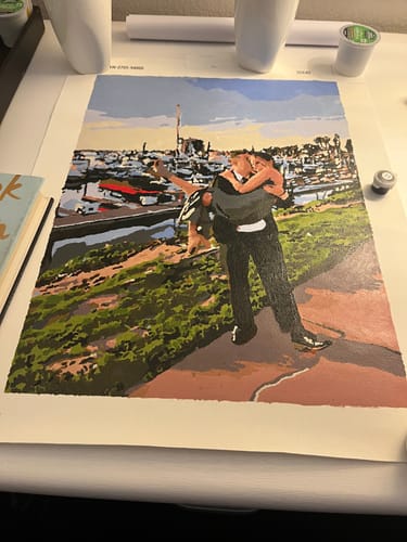 Customer photo review of Custom Paint By Numbers Kit - Upload Your Photo - Brush Set Included