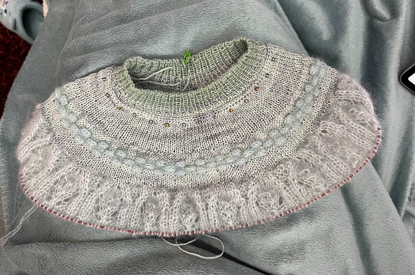 Customer photo review of Silk Mohair  (75% Kid Mohair / 25% Seda)