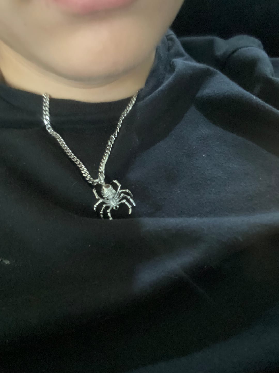 Customer photo review of SPIDER SKULL PENDANT