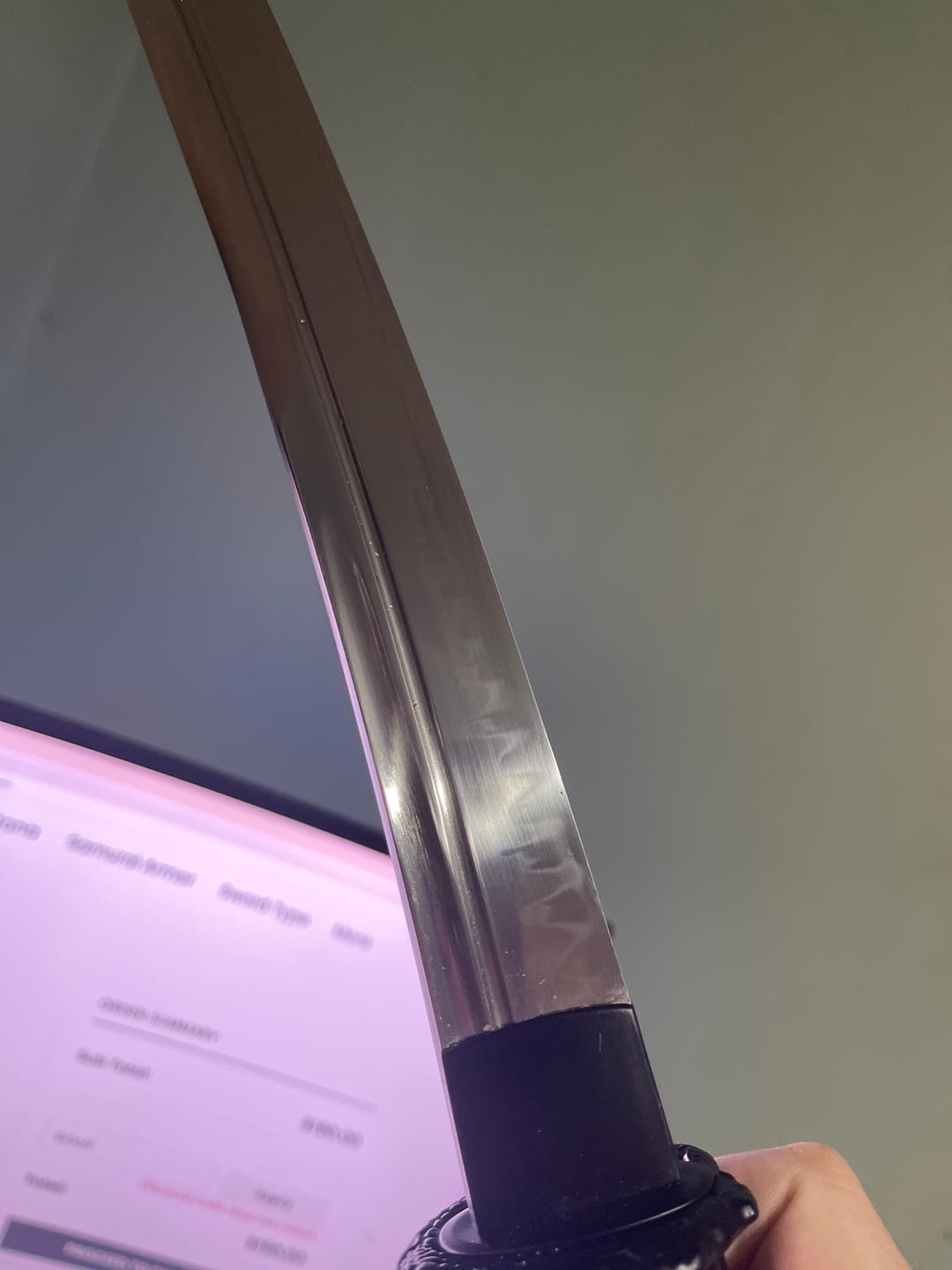 Customer photo review of The Shuramanei Handmade Tanto Katana Clay Tempered T10 Steel