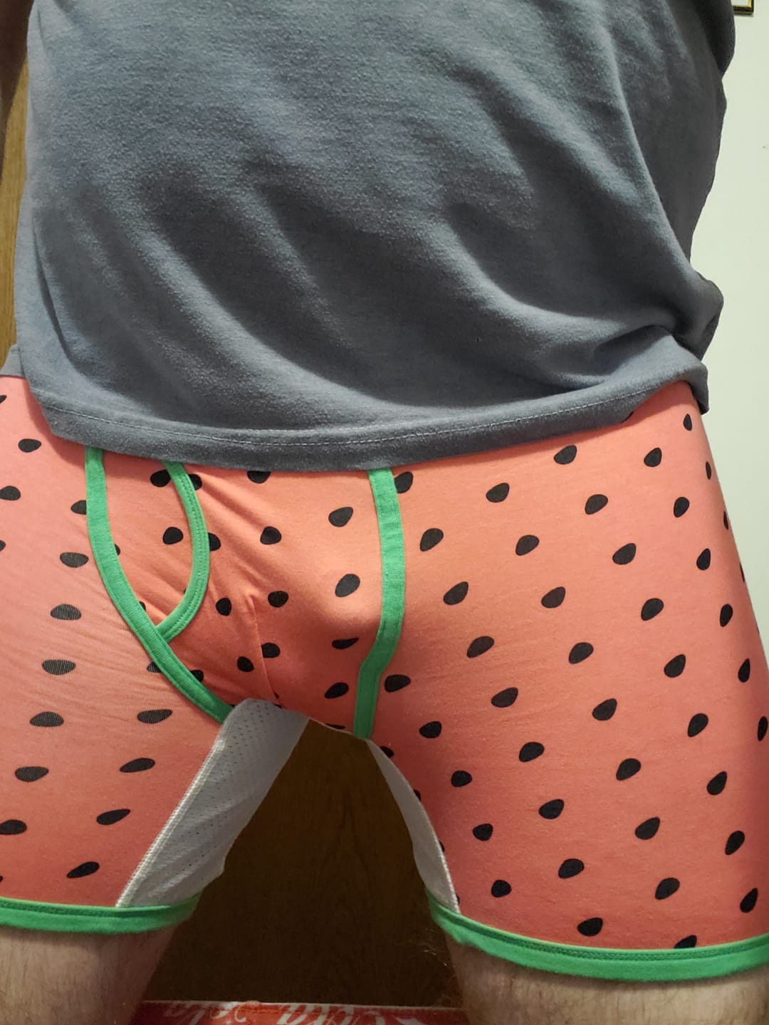 Customer photo review of Long Leg Bamboo Boxer Brief - Watermelon