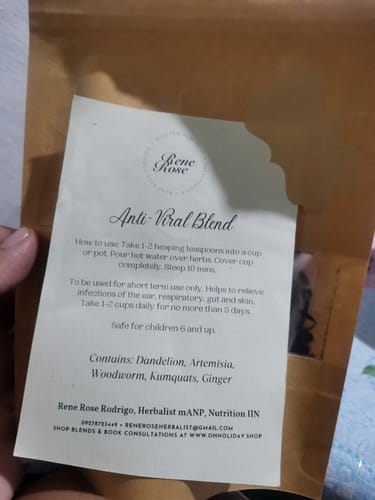 Customer photo review of Anti-Viral Tea Blend