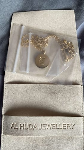 Customer photo review of Arabic Letter Necklace