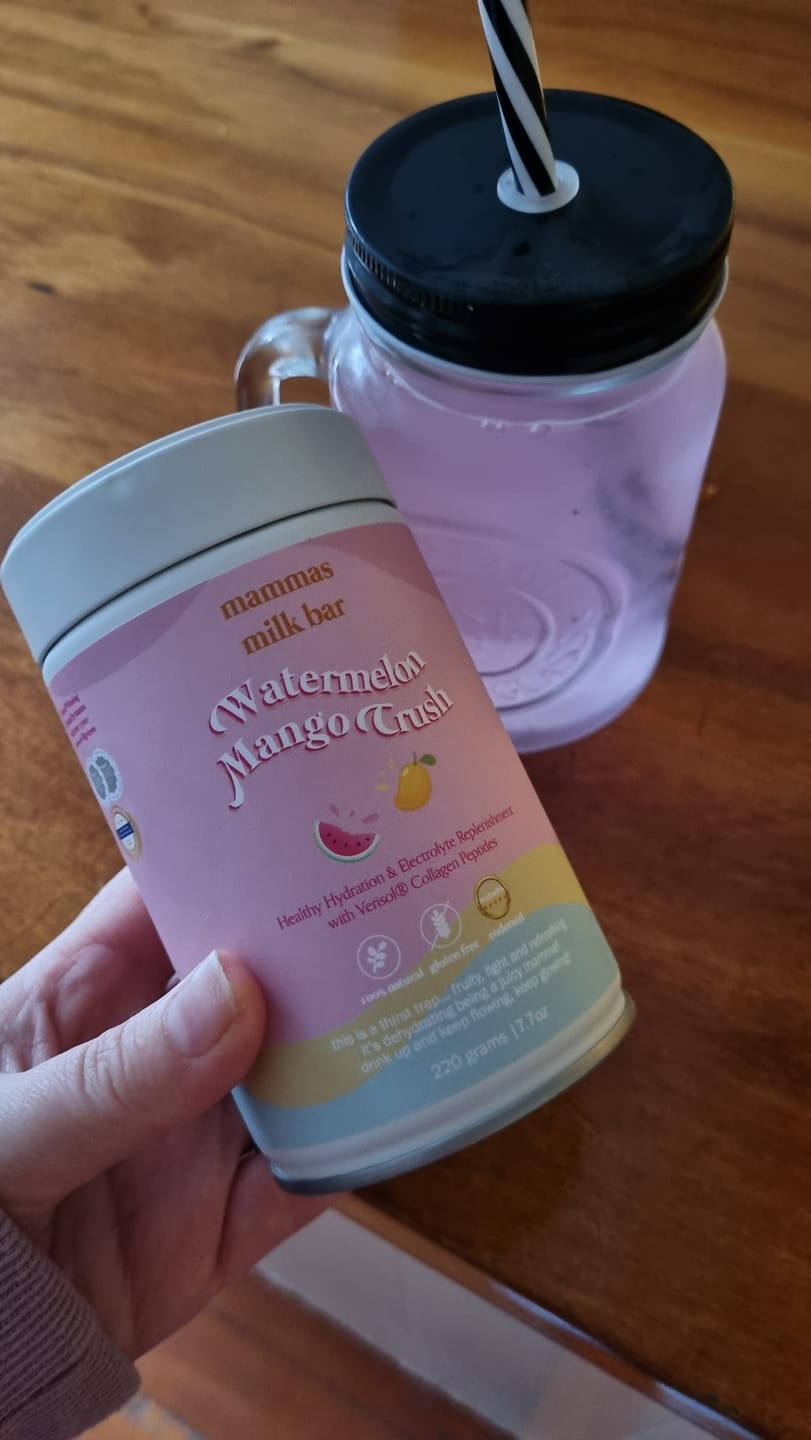 Customer photo review of Watermelon Mango Crush Hydration Electrolyte Drink with Verisol® Collagen