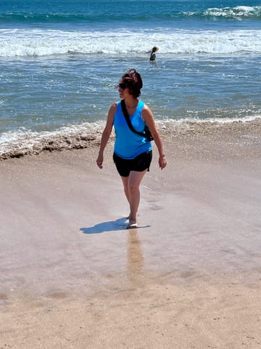 Customer photo review of Teal Racerback Tank