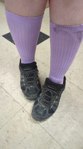 Customer photo review of J.B. Field's Colourful Full Cushion Bamboo Crew Socks