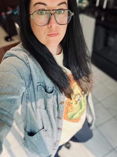 Customer photo review of Gemma Tencel Denim Shirt Jacket