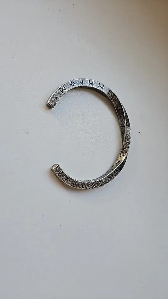 Customer photo review of Viking Runes Norse Cuff Bracelet