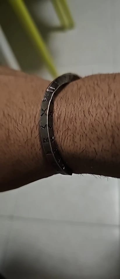 Customer photo review of Viking Runes Norse Cuff Bracelet