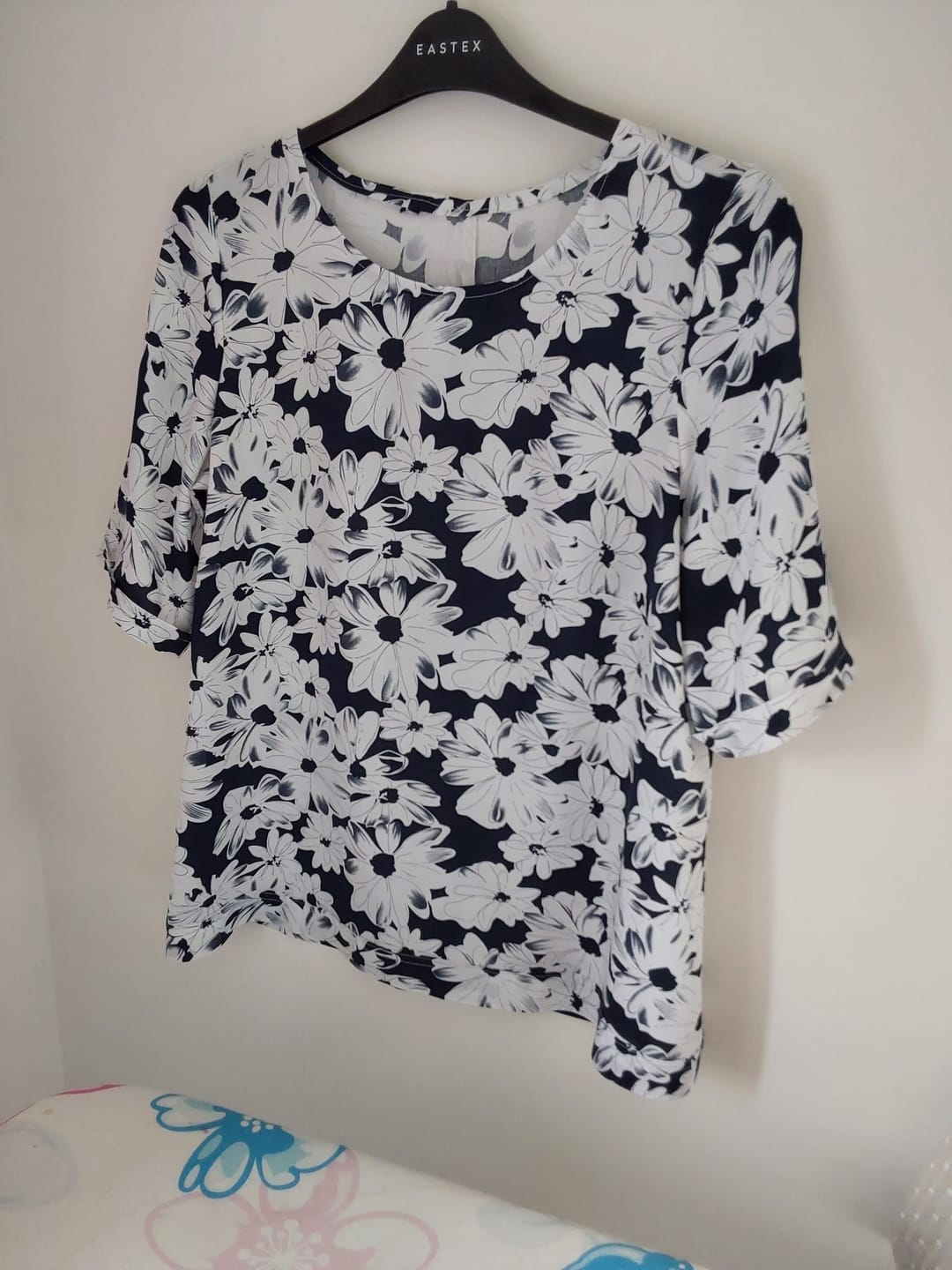 Customer photo review of Doodled Flowers Viscose Challis Fabric