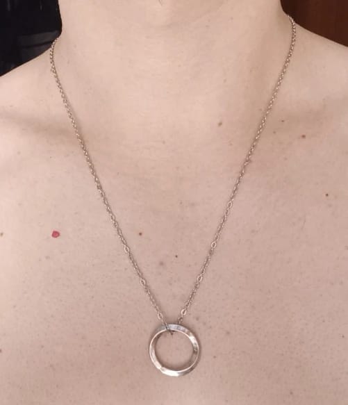 Customer photo review of Round Norse Viking Runes Necklaces