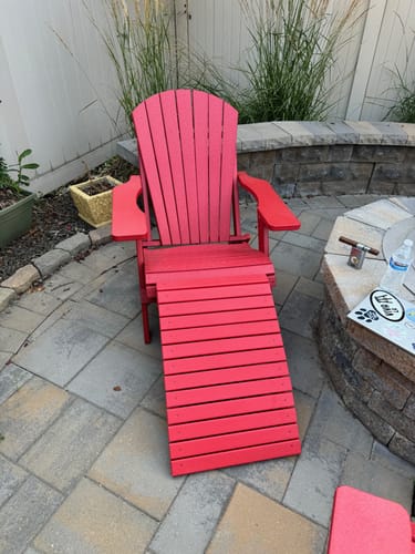 Customer photo review of QUICK SHIP - DuraWeather Poly® Folding Ottoman Footrest - Ships Fully Assembled