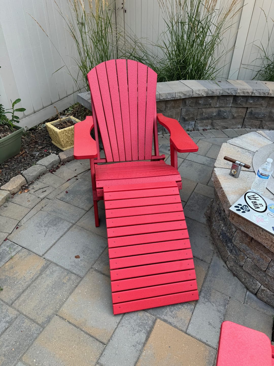 Customer photo review of QUICK SHIP - DuraWeather Poly® Folding Ottoman Footrest - Ships Fully Assembled