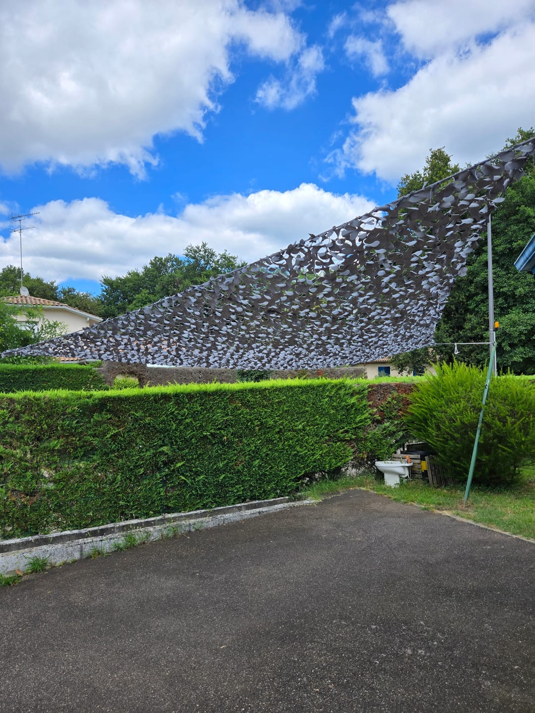 Customer photo review of Filet de camouflage triangulaire gris