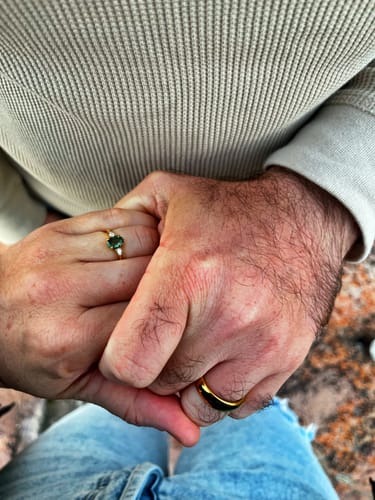 Customer photo review of The Bond - Gold 6mm Tungsten Gloss Finish Curved Ring