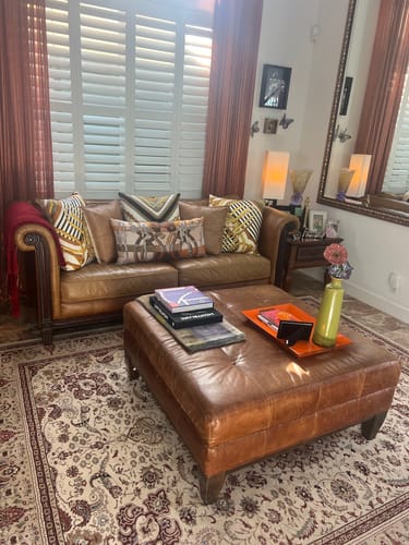 Customer photo review of Louis XIV Vintage Framed Silk Scarf 42"