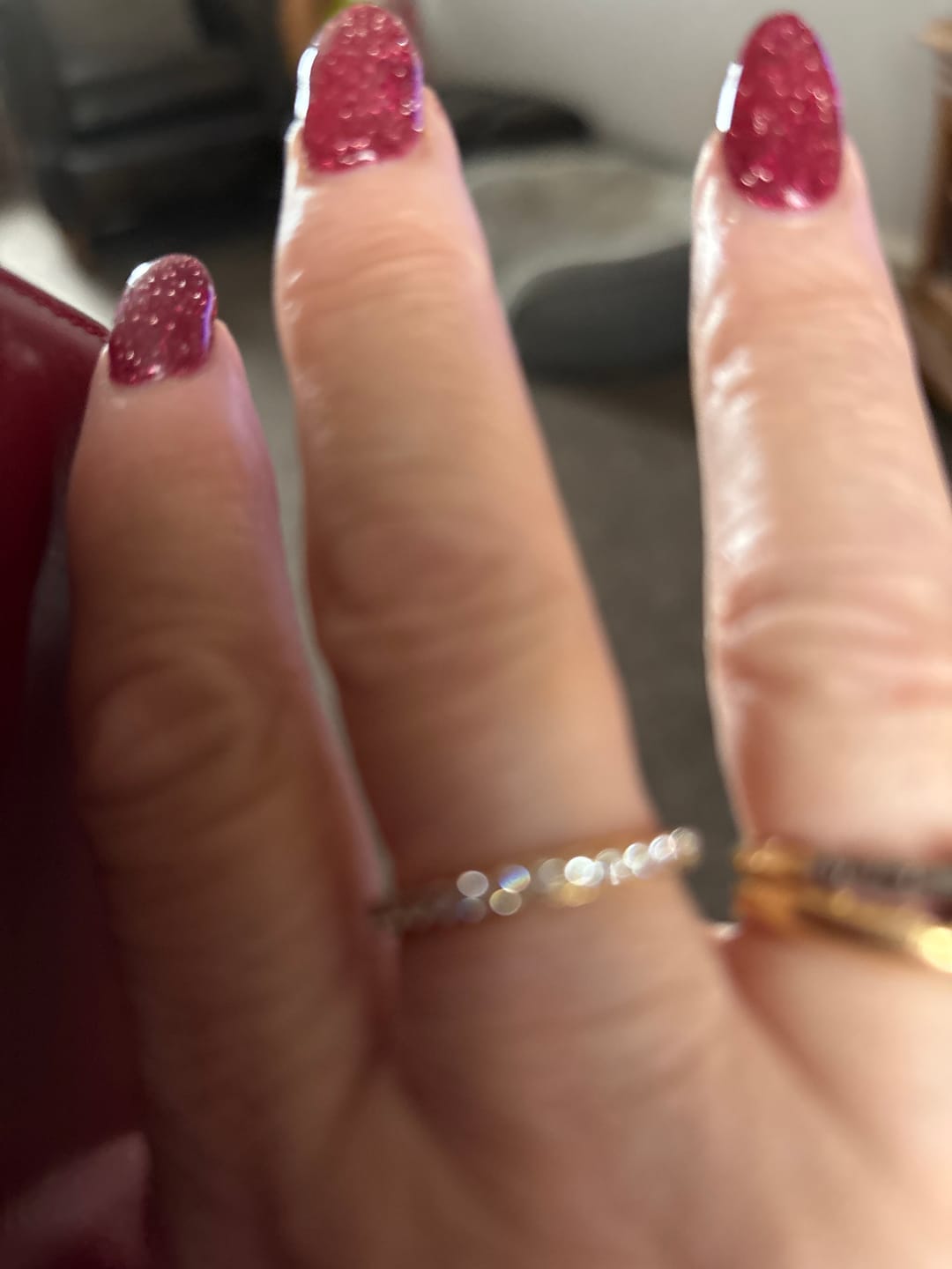 Customer photo review of Gold 2mm Full Glitz Ring