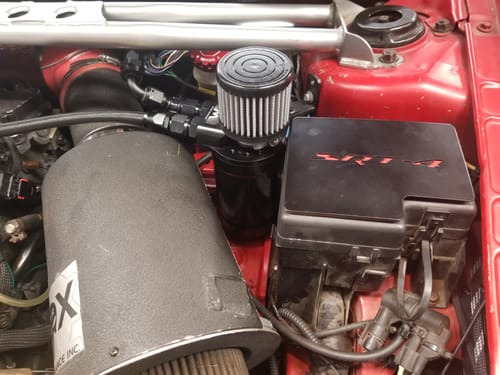 Customer photo review of Top Loader Billet Oil Catch Can (Dual 10AN Port) 32-100