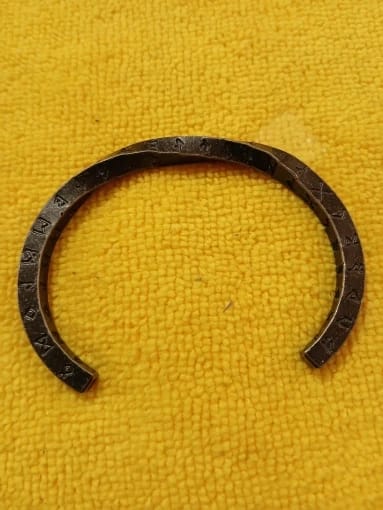 Customer photo review of Viking Runes Norse Cuff Bracelet