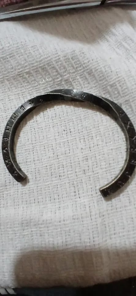 Customer photo review of Viking Runes Norse Cuff Bracelet