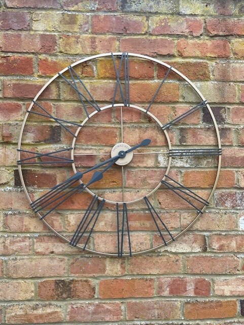 Customer photo review of Thomas Kent London. Summer House Black & Copper Wall Clock Indoor/Outdoor