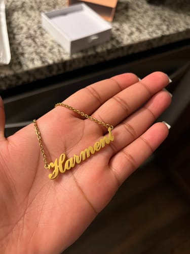 Customer photo review of Personalized Name Necklace
