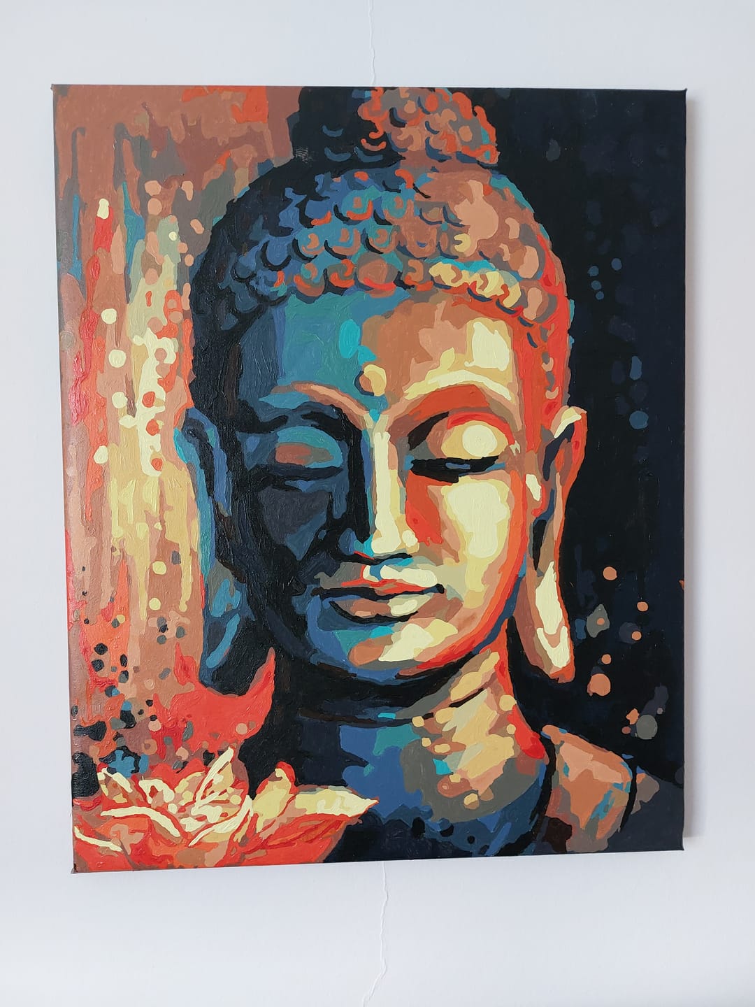 Customer photo review of Malen nach Zahlen - Buddha mit Blume