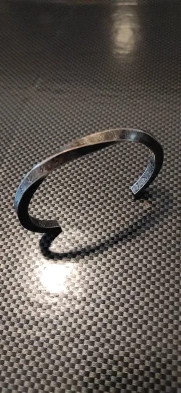 Customer photo review of Viking Runes Norse Cuff Bracelet