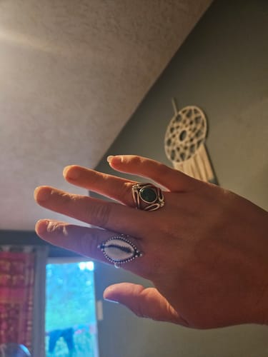 Customer photo review of Cowrie Shell Boho Ring Sterling Silver