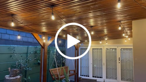 Customer video review of Litehouse 2m Extension Cord Accessory for Plug-In Festoon Bulb String Lights - 220-240V, Black