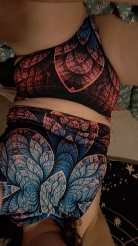 Customer photo review of Lotus Leaf Hooded Top