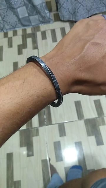 Customer photo review of Viking Runes Norse Cuff Bracelet