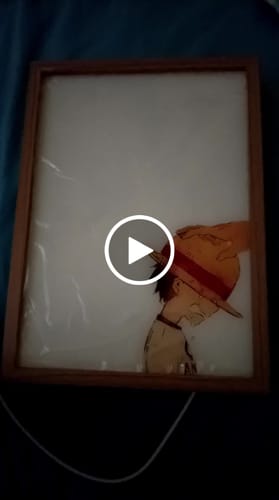 Customer video review of O.P Series LED Light Painting Anime Photo Frame Wall Art