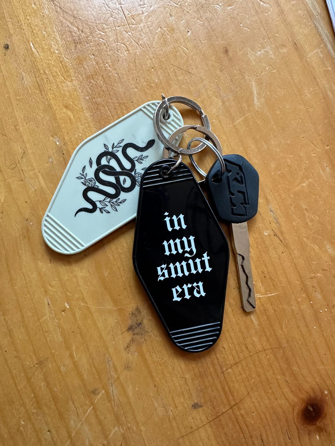 Customer photo review of smut era keychain set