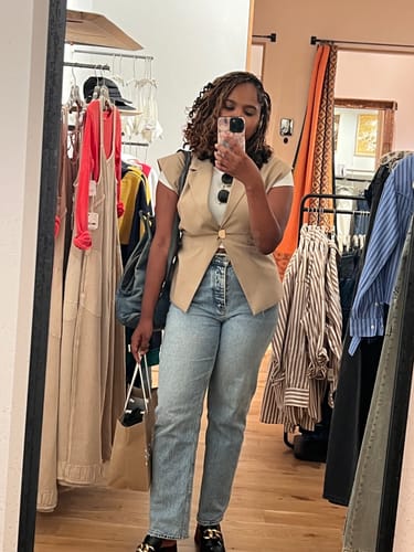 Customer photo review of Skater Skinny Waistcoat